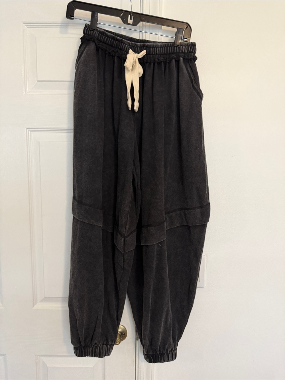 Women's Black Drawstring Jogger Pants